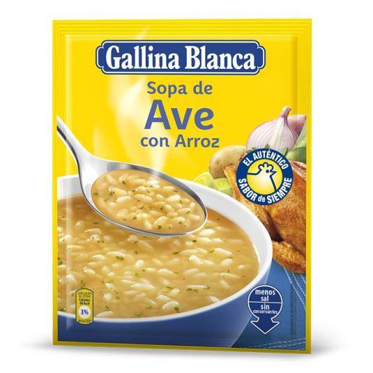 sopa ave con arroz sobre, 80g