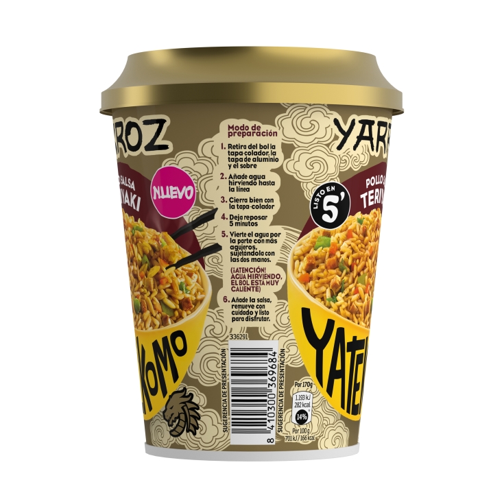 yarroz pollo salsa tariyaki vaso, 83g