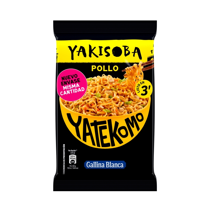 fideos orientales yakisoba pollo bolsa, 93g