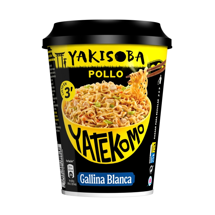 fideos orientales yakisoba pollo vaso, 93g