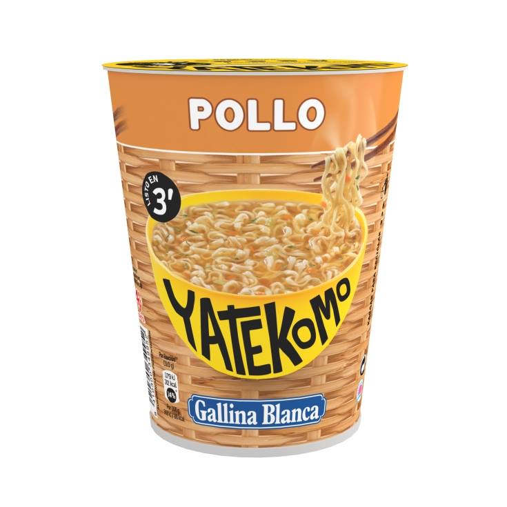 fideos orientales yatekomo pollo vaso, 60g