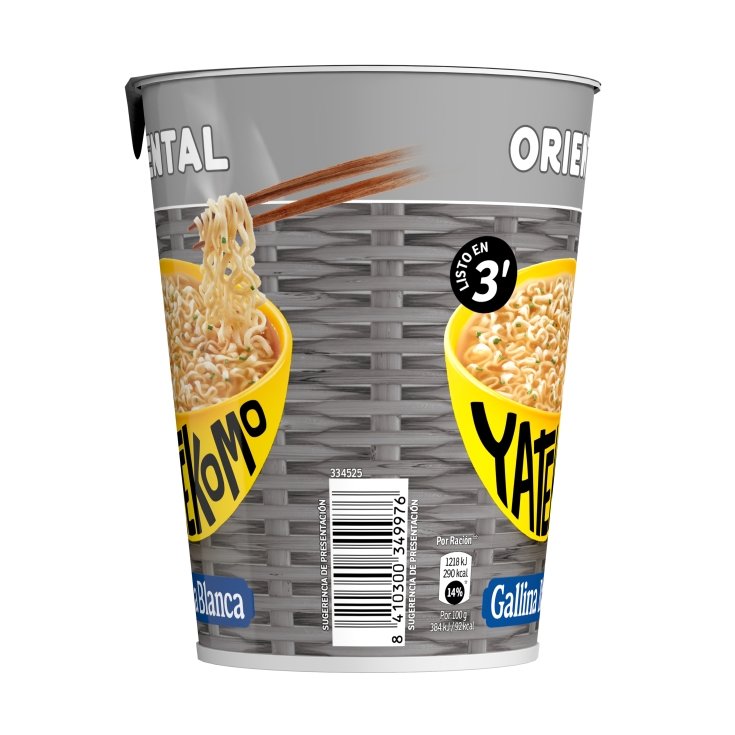 fideos orientales yatekomo oriental vaso, 61g