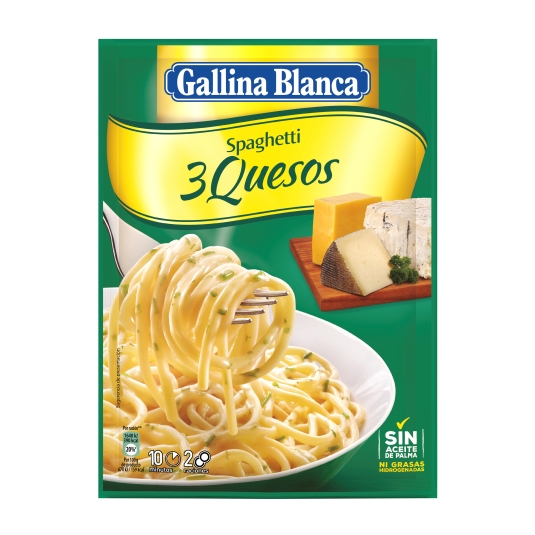 spaghettis 3 quesos, 175g