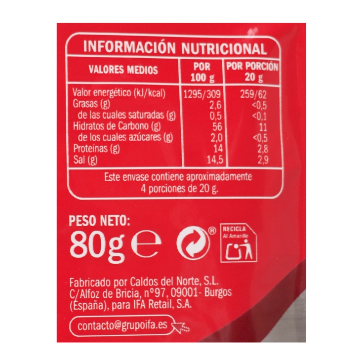 sopa maravilla sobre, 80g