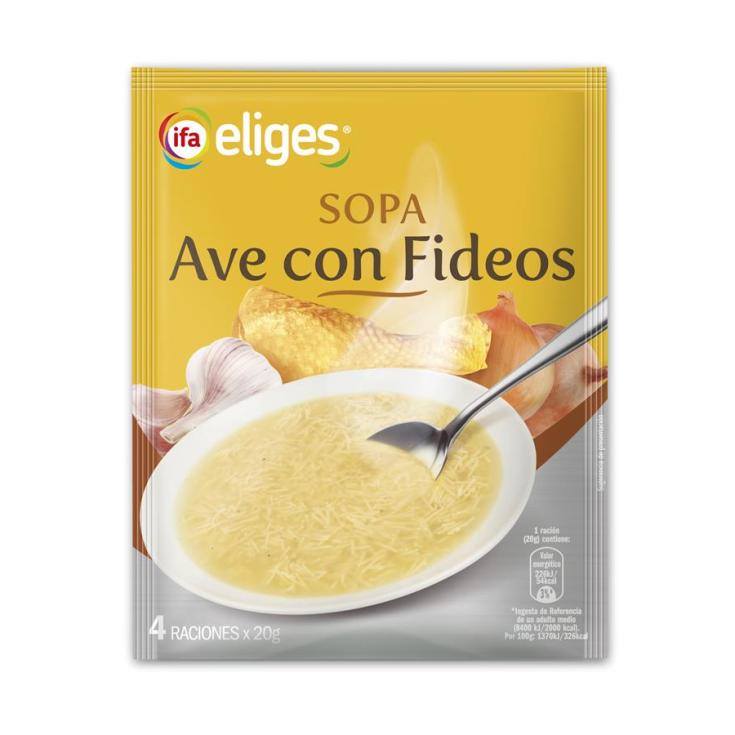 sopa ave fideos sobre, 80g