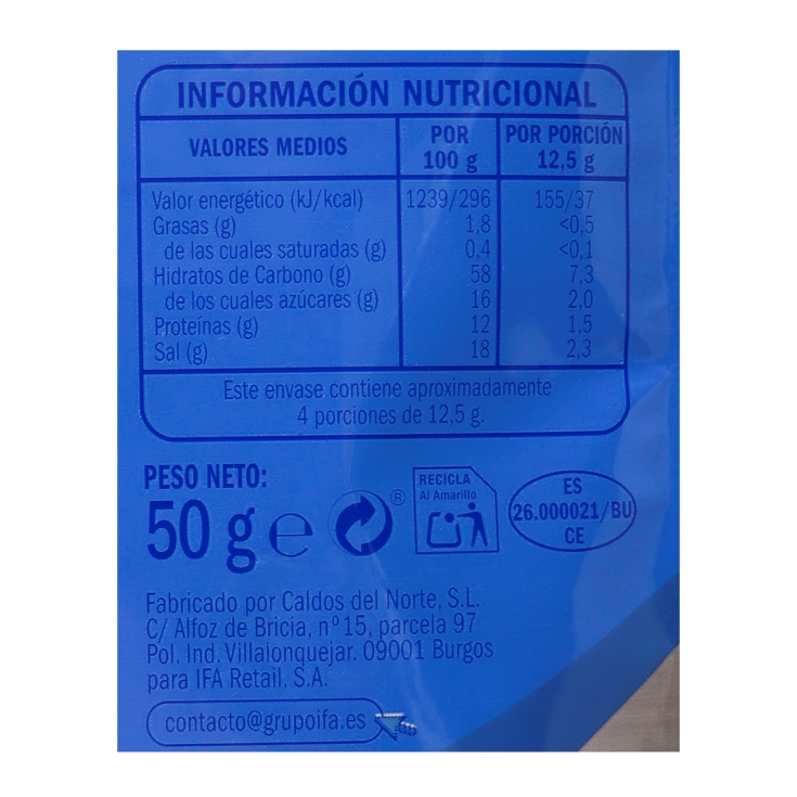 sopa de cebolla sobre, 50g