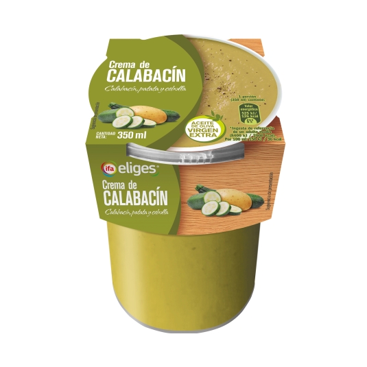 crema refrigerada calabacín, 350g