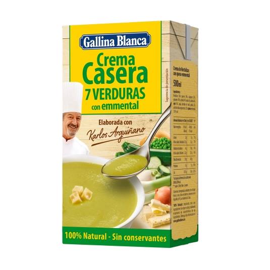 crema 7 verduras con emmental, 500ml