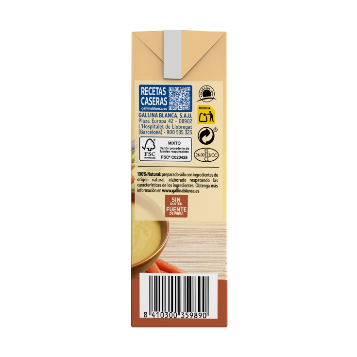 crema pollo con verduras, 500ml