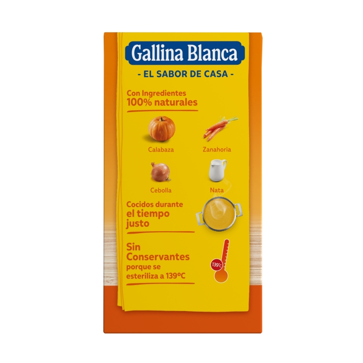 crema calabaza con toque de nata, 500ml