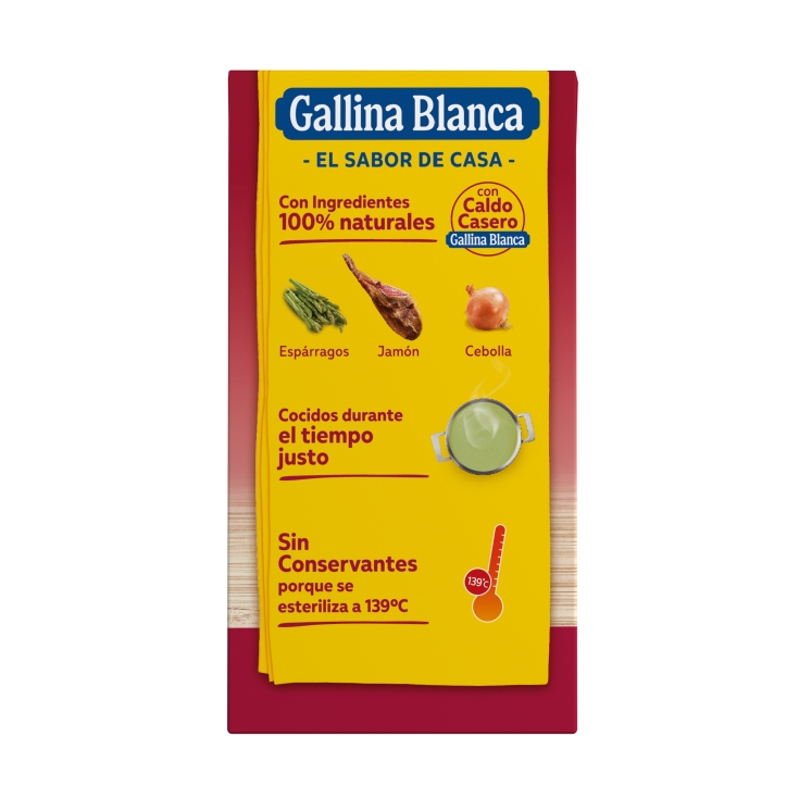 crema esparrágos con jamón, 500ml