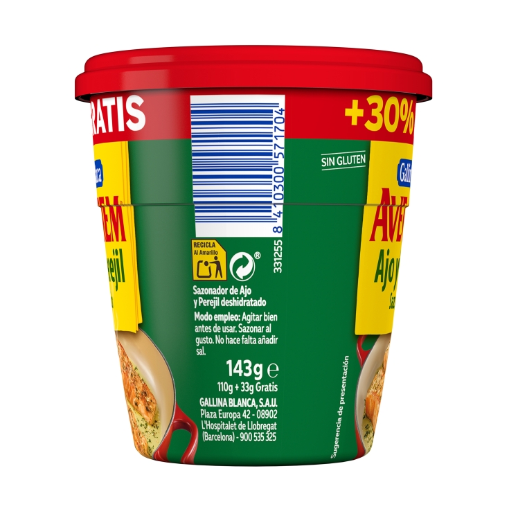 sazonador ajo y perejil, 143g