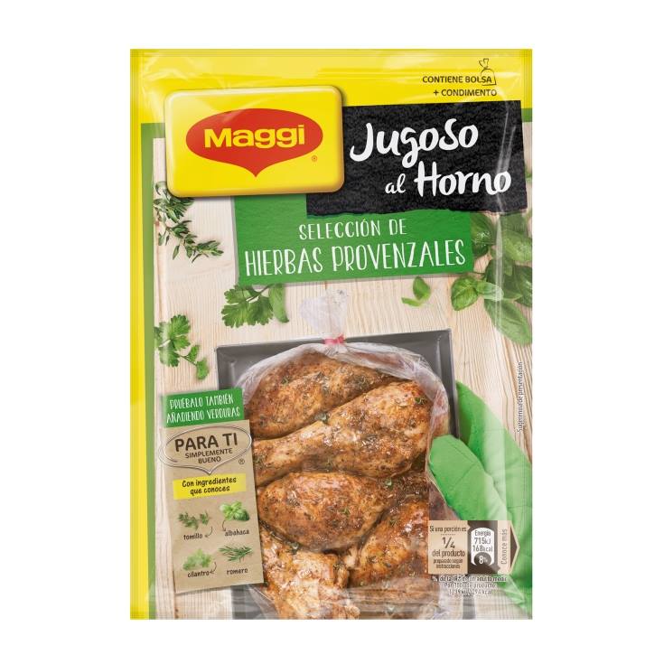 jugoso al horno hierbas provenzales, 34g