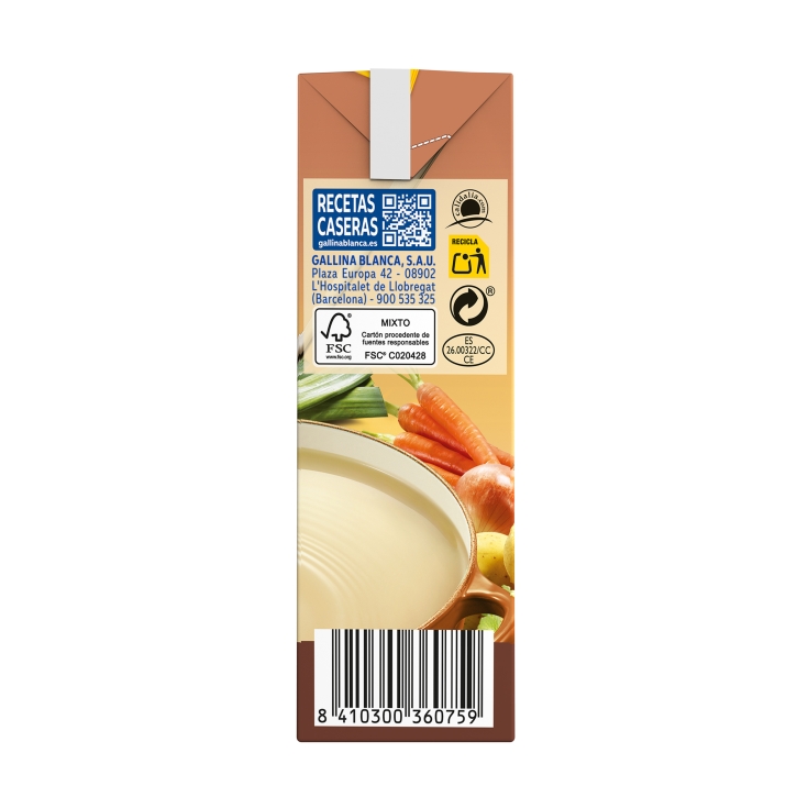 caldo casero de pollo, 500ml