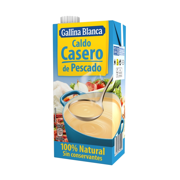 caldo casero de pescado, 1l