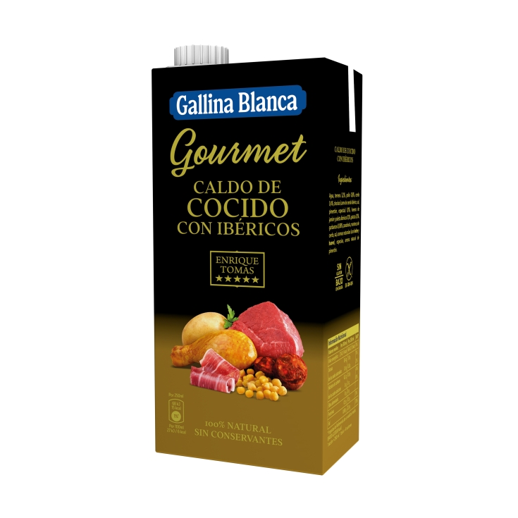 caldo gourmet cocido con ibéricos, 1l