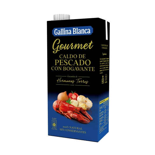 caldo gourmet pescado bogavante, 1l