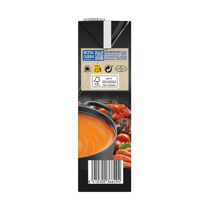 caldo fumet de pescado de roca y marisco, 1l