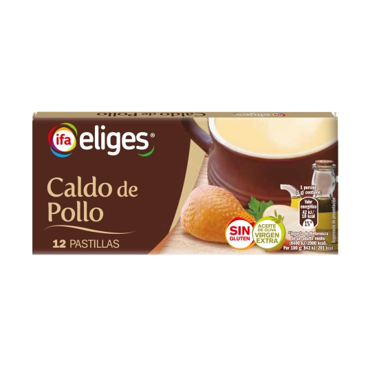 caldo pollo, 12ud