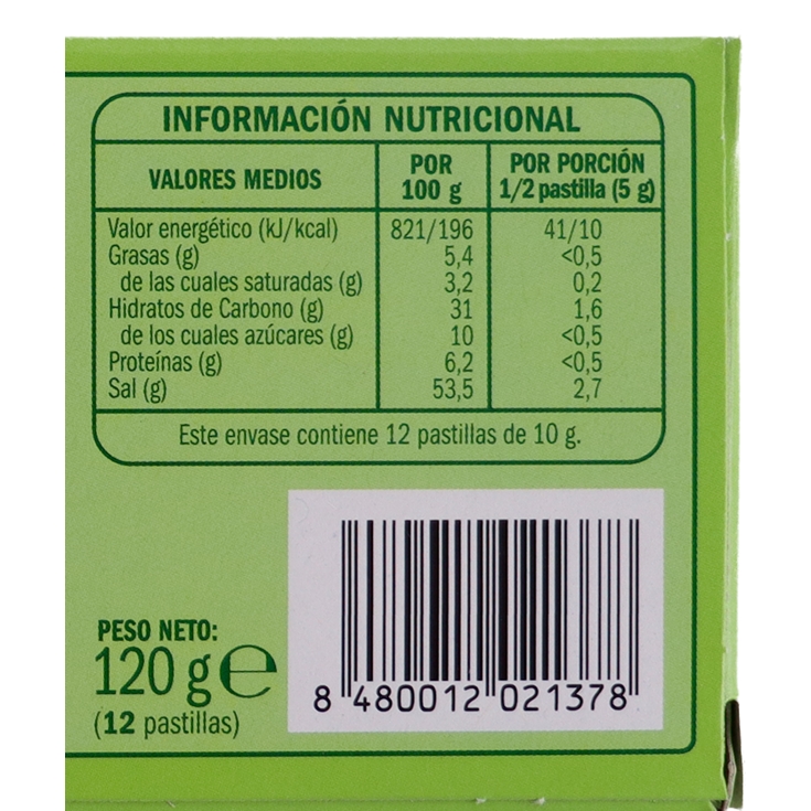 caldo verduras, 12ud