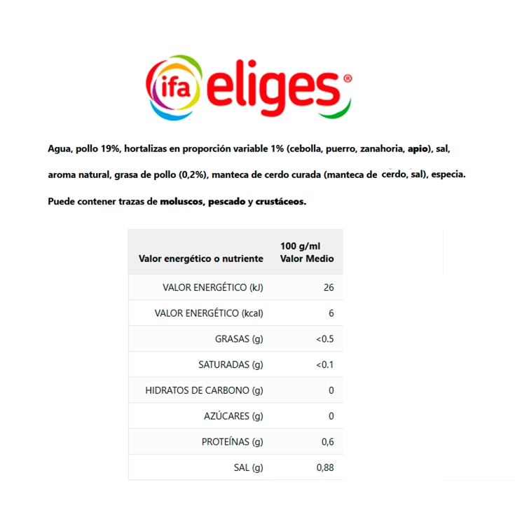 caldo líquido pollo natural selección, 1l