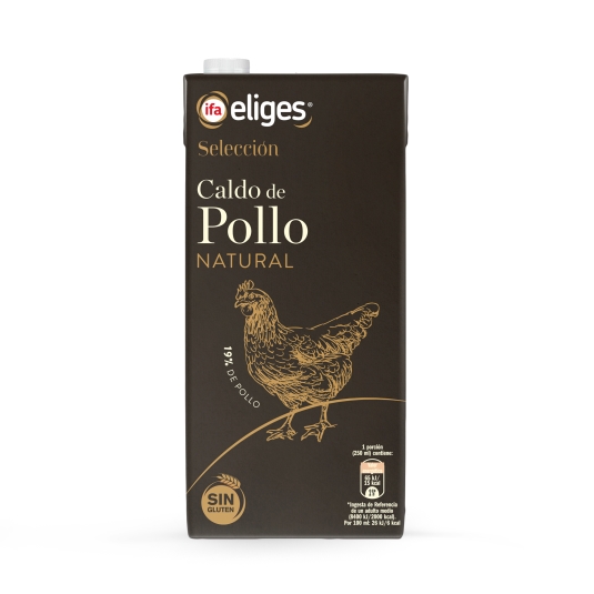 caldo líquido pollo natural selección, 1l