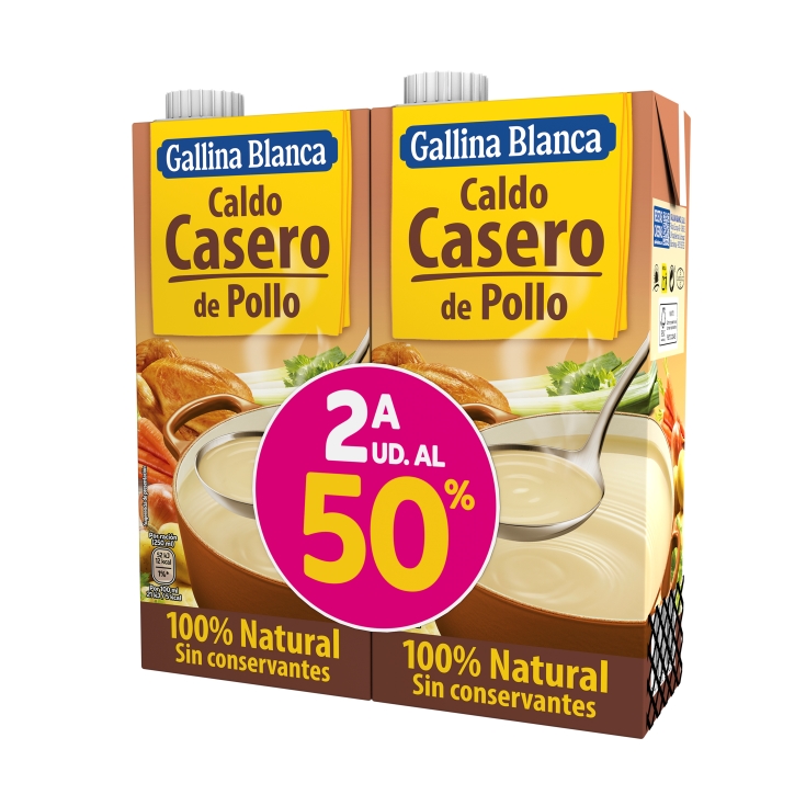 caldo pollo brik 1l, 2ª unid.50%,