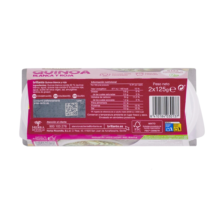 quinoa blanca y roja vasitos, pk-2