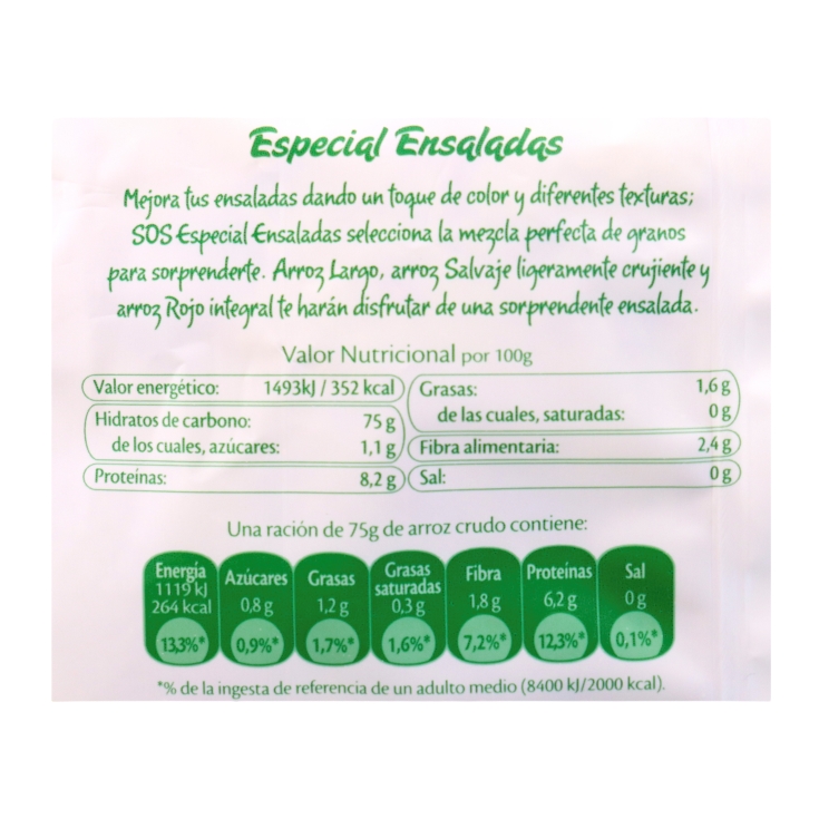 arroz especial ensaladas, 500g