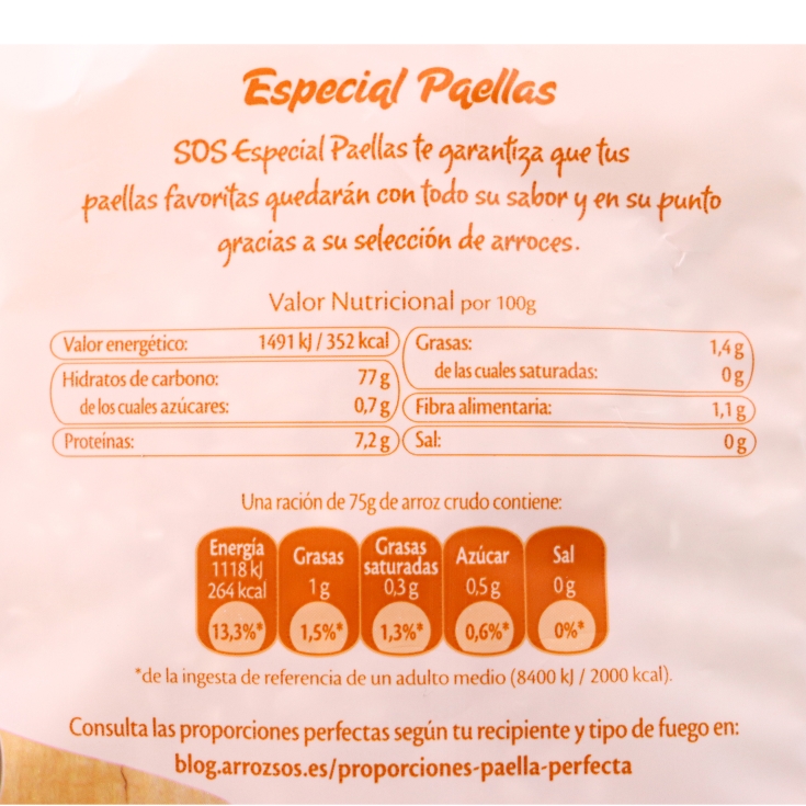 arroz especial paellas, 1kg