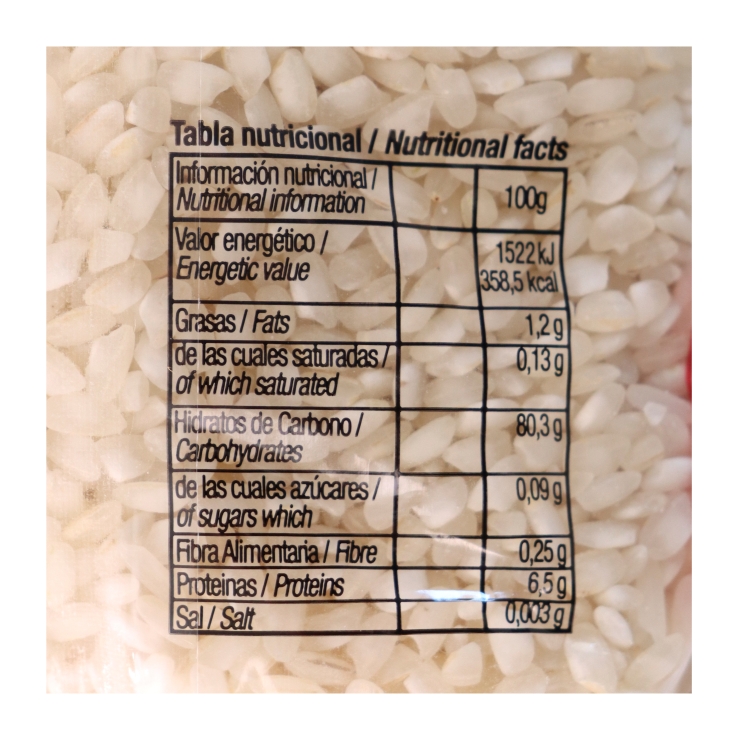 arroz redondo, 500g
