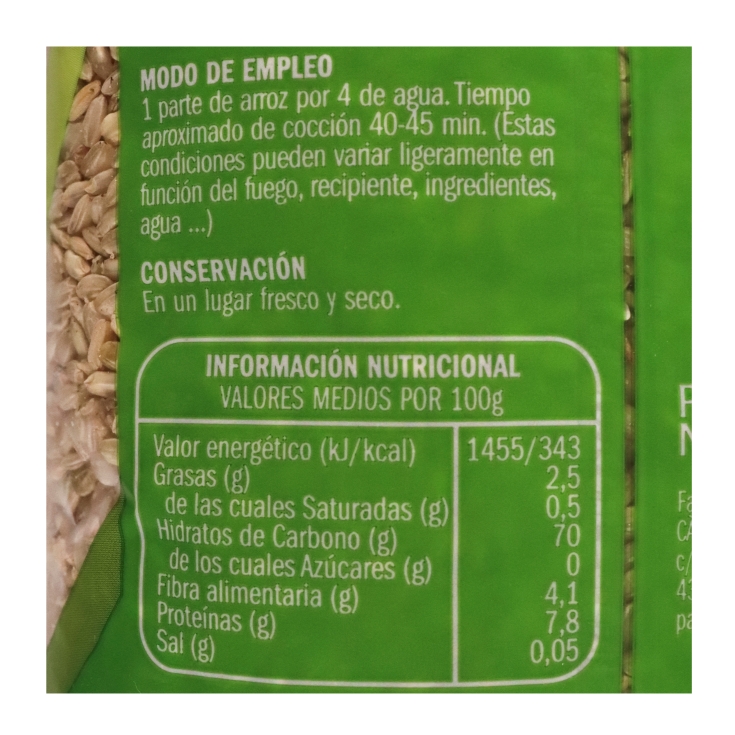 arroz integral, 1kg