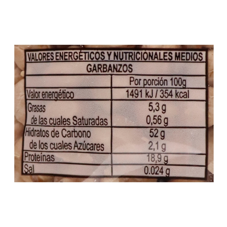 garbanzas blancas, 500g