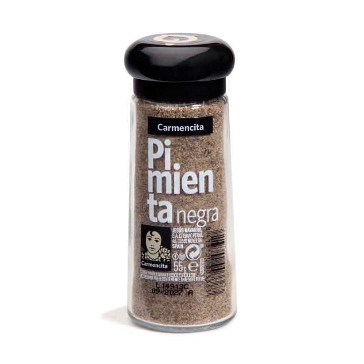 pimienta negra molida salero, 55g
