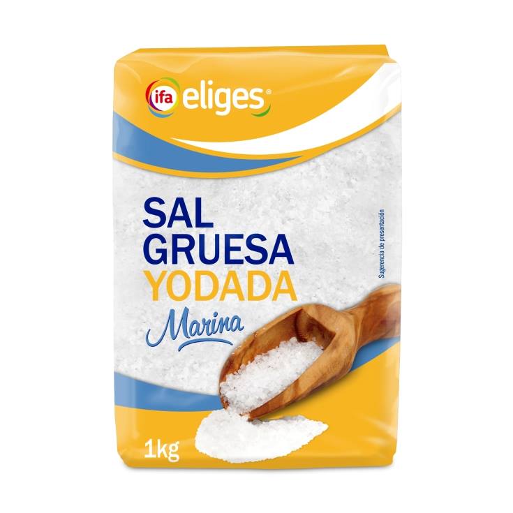 sal gruesa yodada, 1kg - El Jamón