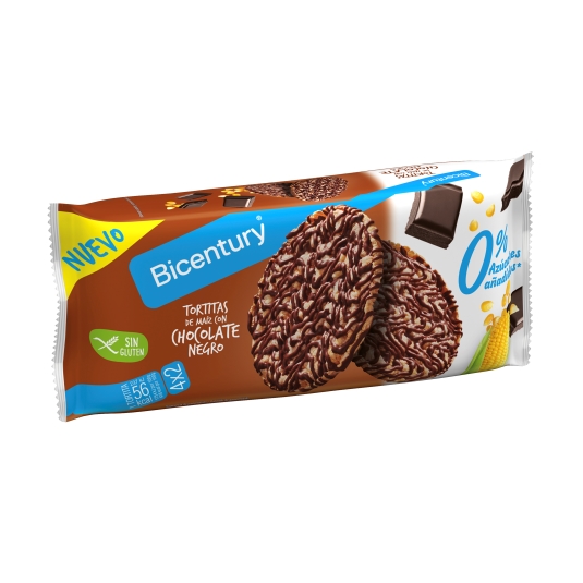 tortitas maiz choco negro s/azúcar, 4x2