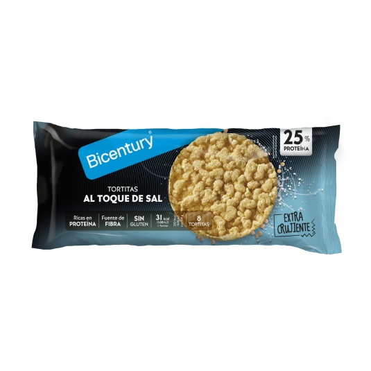 tortitas proteínas al toque de sal, 70g