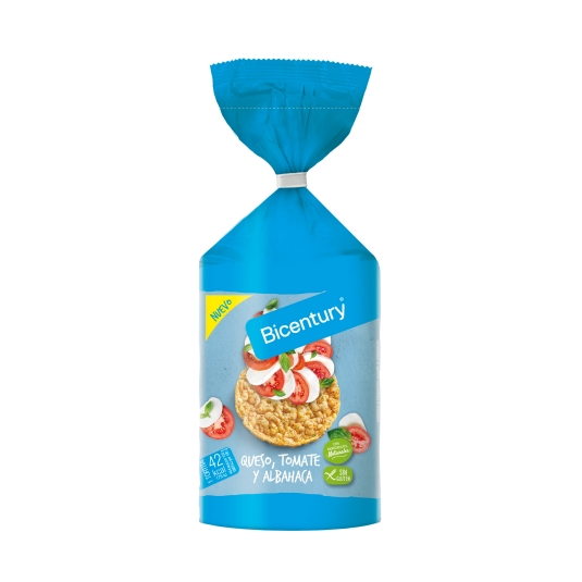 tortitas maiz tomate/queso/albahaca, 123.5g