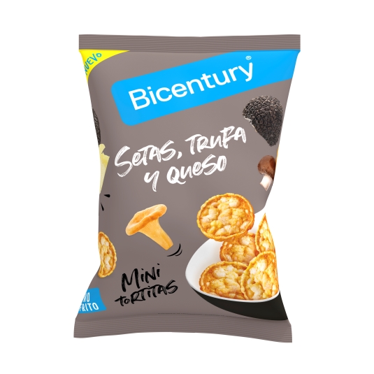 mini tortitas maíz setas, trufa y queso, 70g