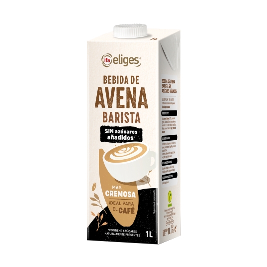 bebida avena barista sin azúcar, 1l
