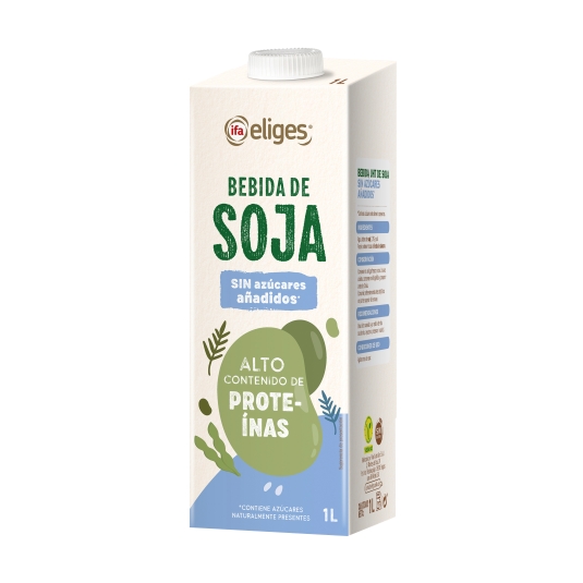 bebida soja sin azucares añadidos, 1l