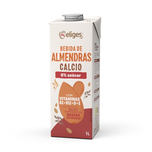bebida almendras calcio sin azúcar, 1l