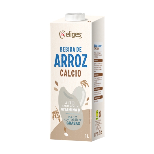 bebida arroz calcio sin azúcar, 1l