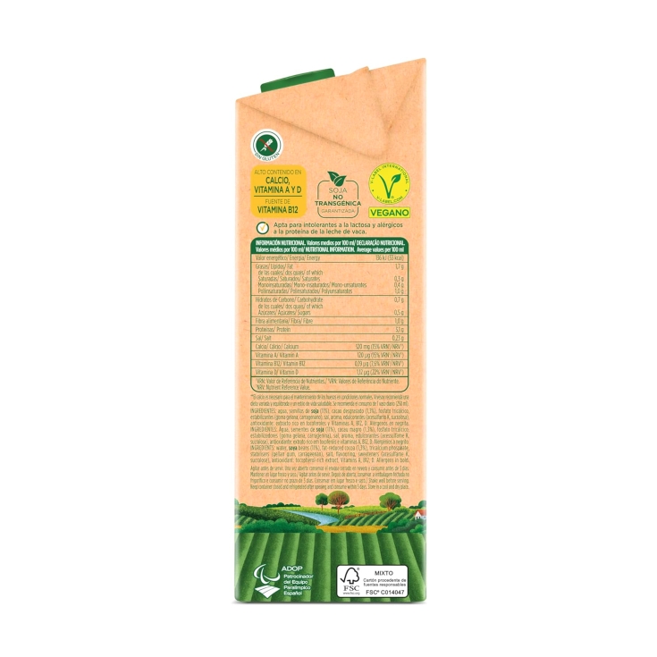 bebida soja chocolate, 1l