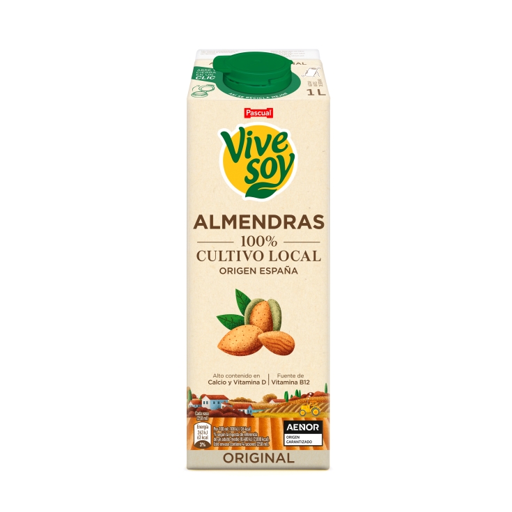 bebida almendras vivesoy, 1l