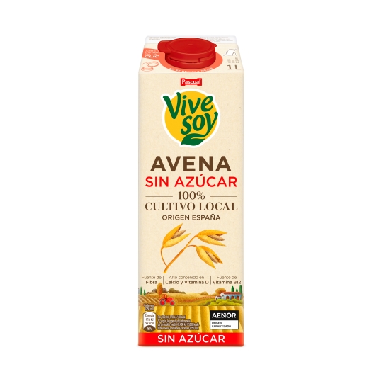 bebida avena sin azúcar, 1l