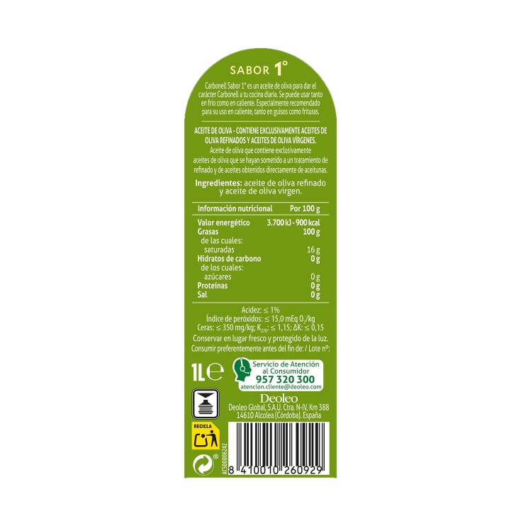 aceite oliva sabor 1º, 1l