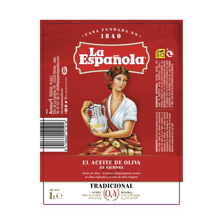 aceite oliva 0´4º, 1l