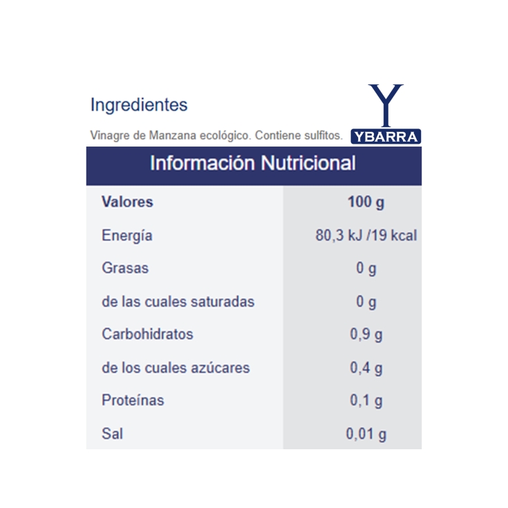 vinagre manzana ecológico con la madre, 500ml