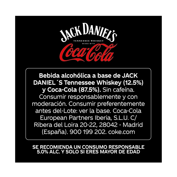 whisky jack daniel´s lata, 330ml
